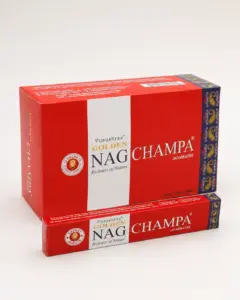קטורת סאטיה נאג צ׳מפה גולדן אדום (Nag Champa Golden), מארז 12 חפיסות, 15 גרם לחפיסה