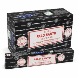 קטורת סאטיה פאלו סנטו (Palo Santo), מארז 12 חפיסות, 15 גרם לחפיסה