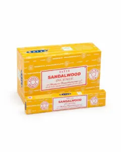 קטורת סאטיה סנדלווד (Sandalwood), מארז 12 חפיסות, 15 גרם לחפיסה