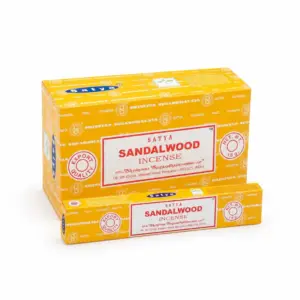 קטורת סאטיה סנדלווד (Sandalwood), מארז 12 חפיסות, 15 גרם לחפיסה