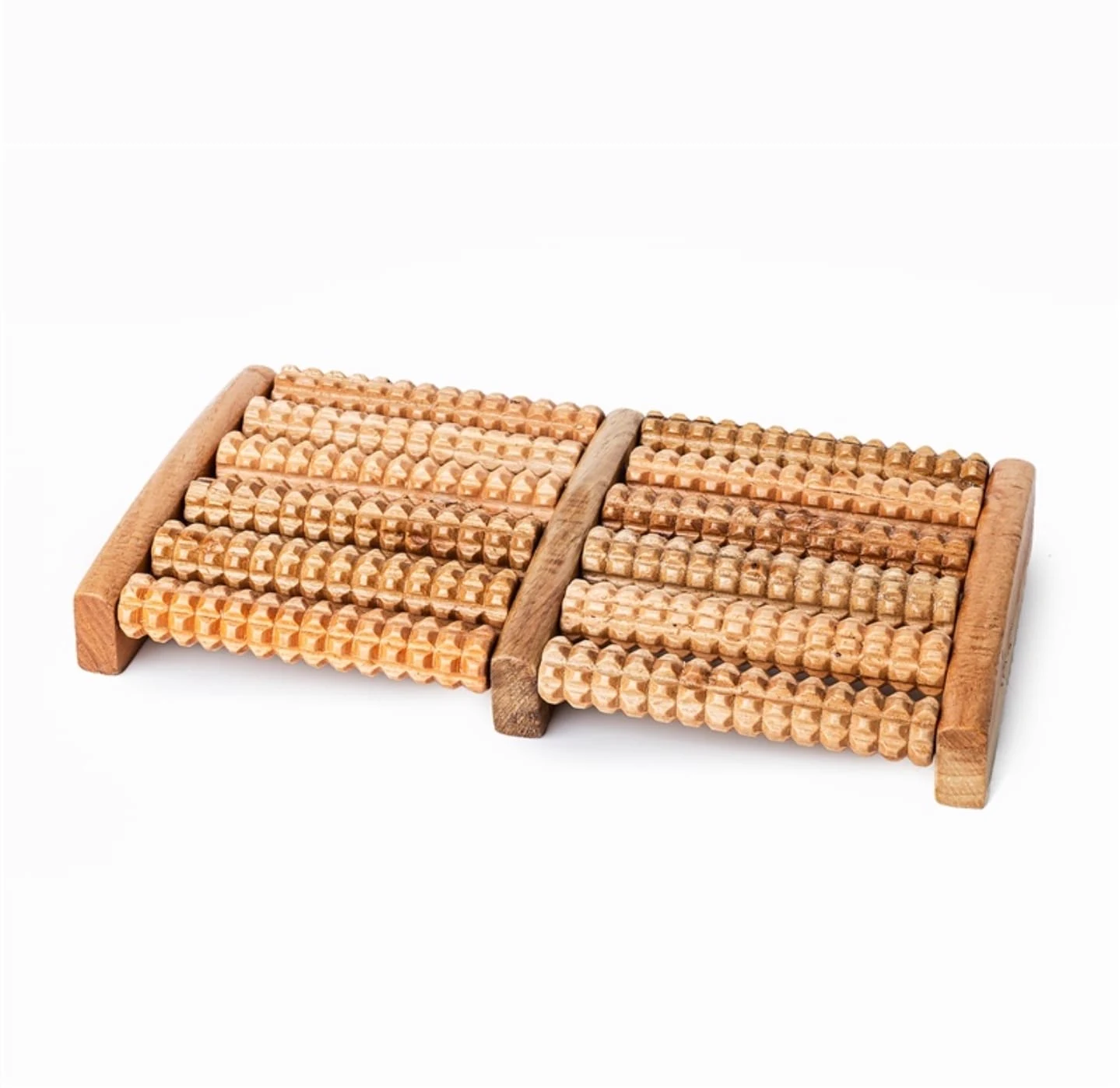 foot-massager-wood מעסה כפות רגליים מעץ טבעי עם גלגלות